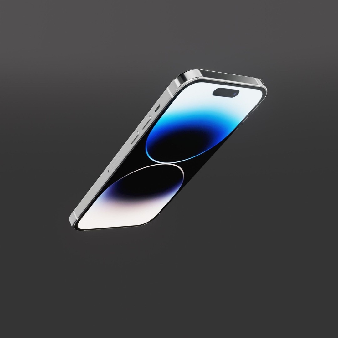 iPhone 14 Pro 3D Model – Low Poly Game Asset, FBX, PBR Textures - View 14