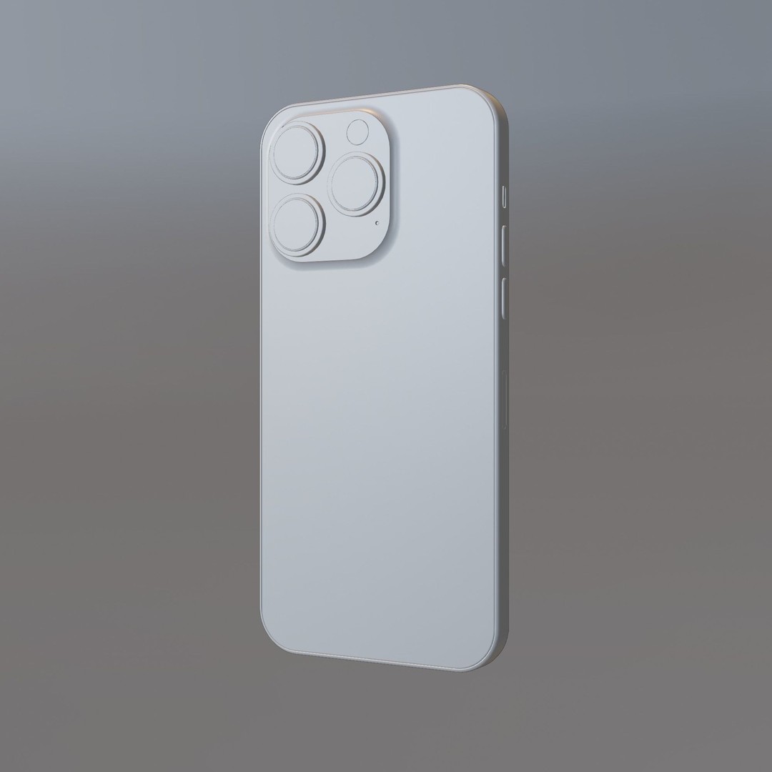 iPhone 14 Pro 3D Model – Low Poly Game Asset, FBX, PBR Textures - View 15