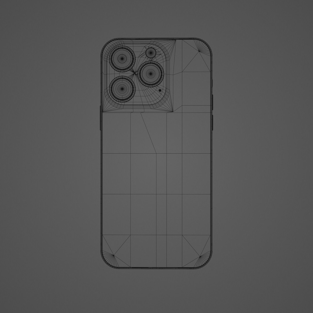 iPhone 14 Pro 3D Model – Low Poly Game Asset, FBX, PBR Textures - View 18