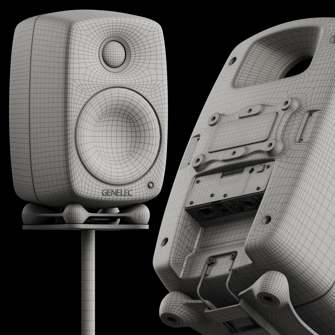Genelec Speakers 3D Model – Studio Monitors, PBR Textures, FBX/OBJ - View 11