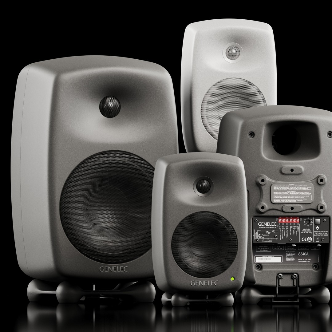 Genelec Speakers 3D Model – Studio Monitors, PBR Textures, FBX/OBJ - View 3