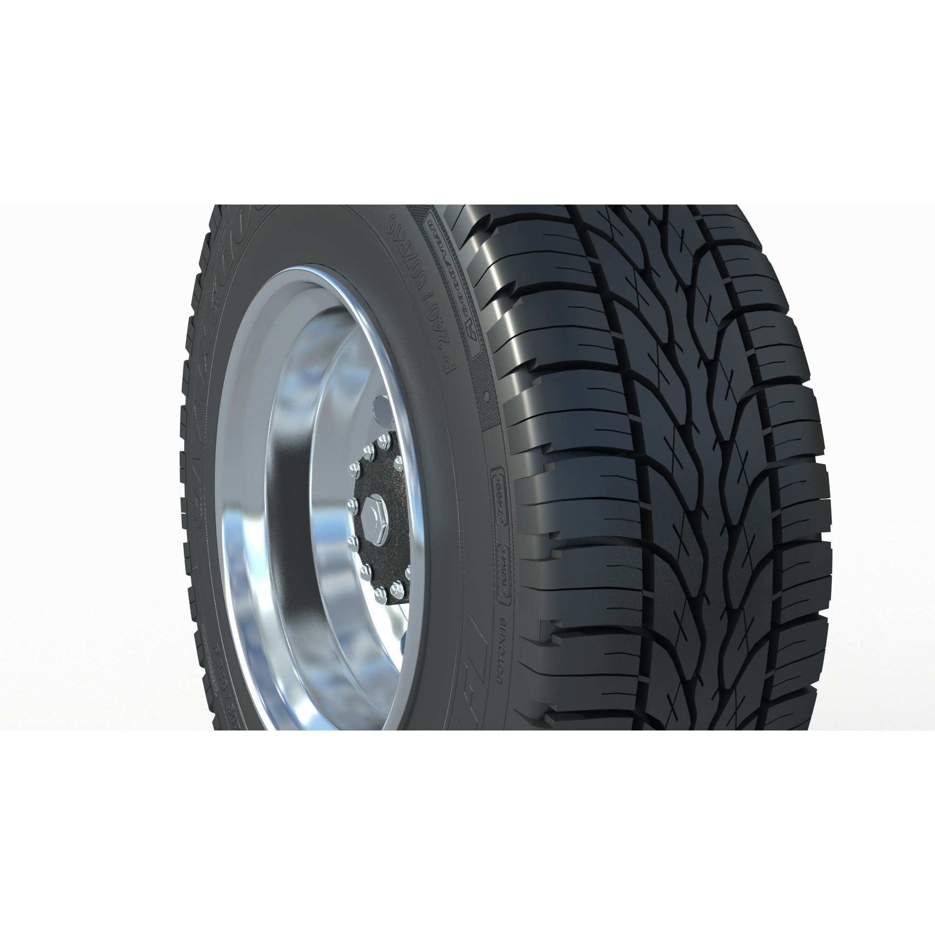 Truck Wheel 03 - Game-Ready 3D Model - View 8
