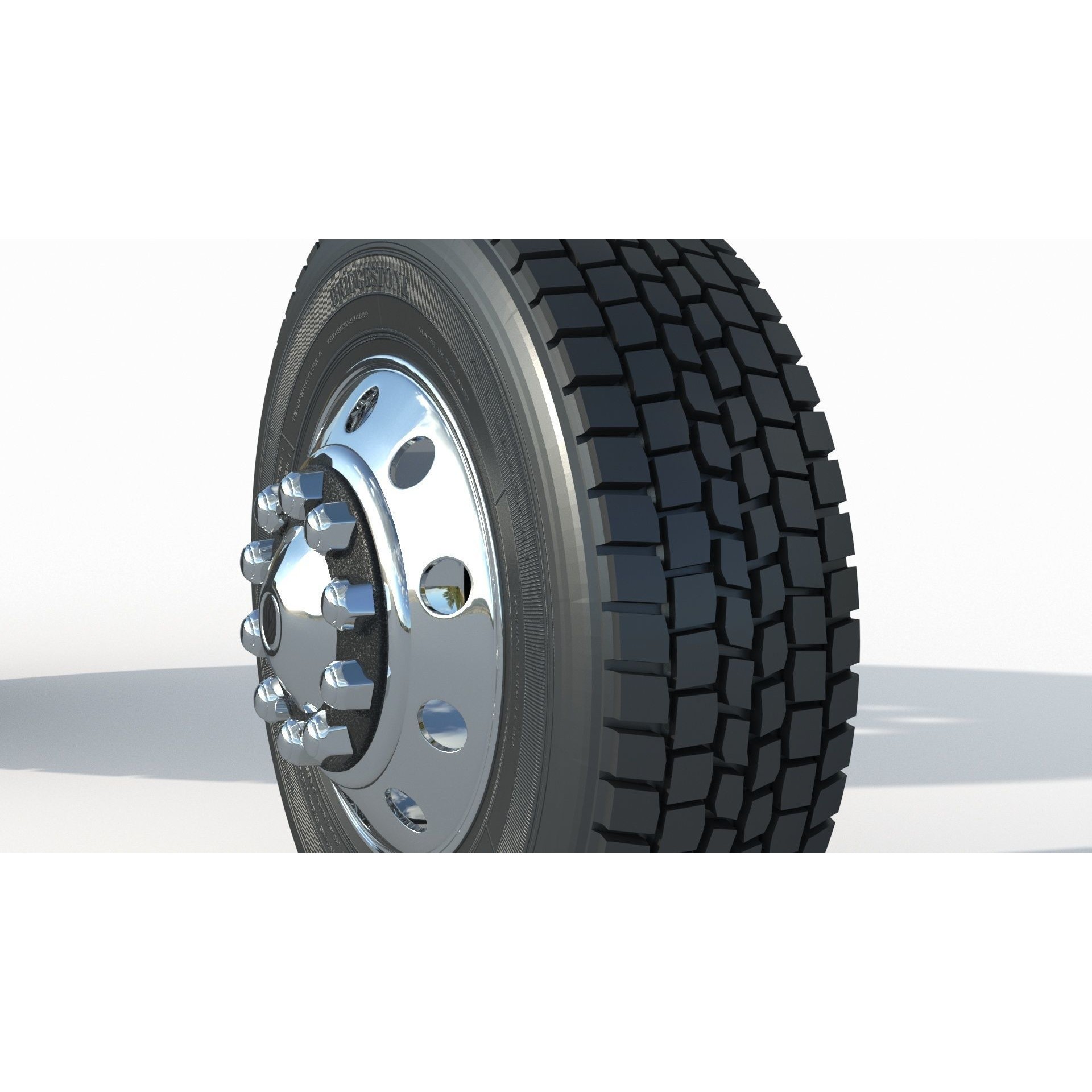Truck Wheel 03 - Game-Ready 3D Model - View 9