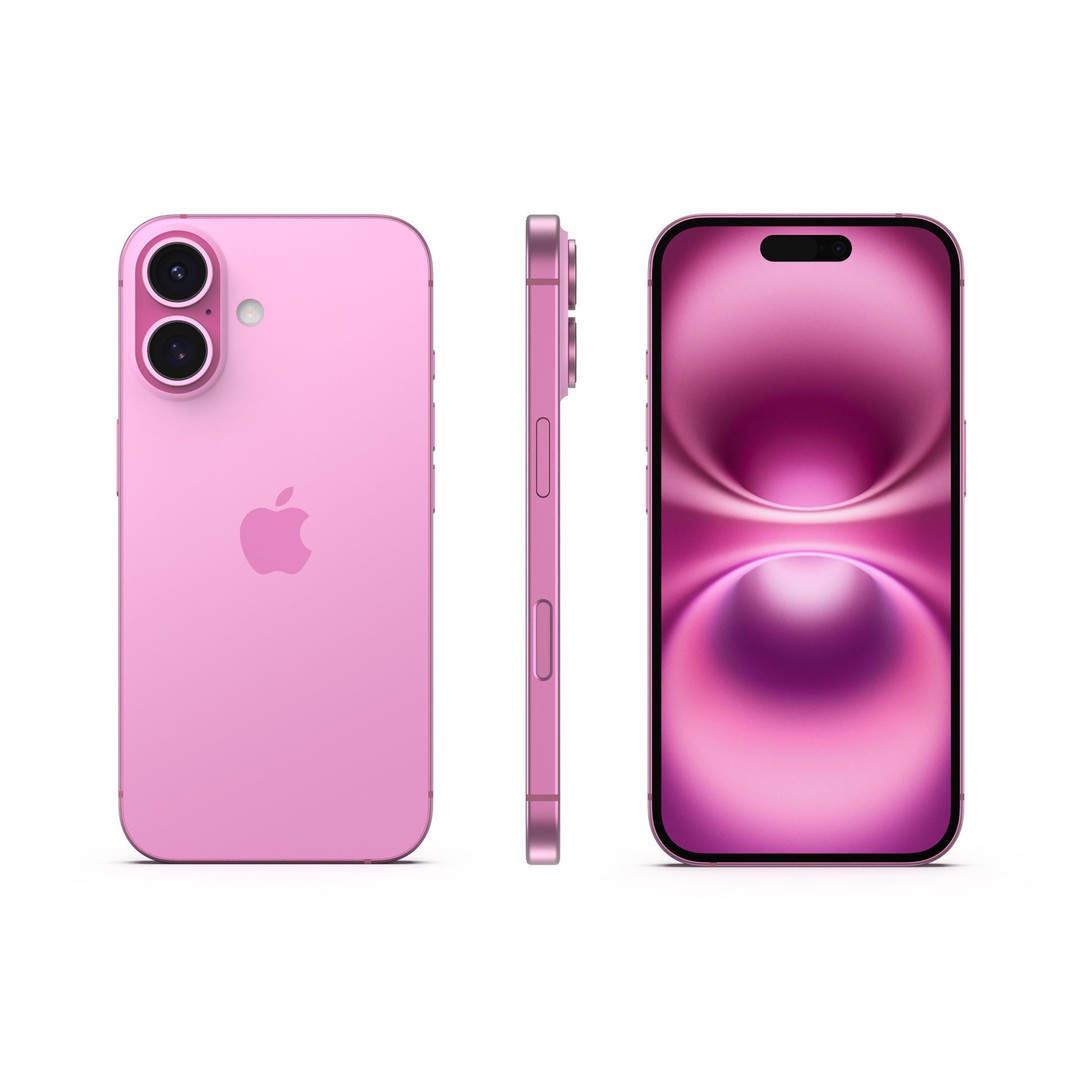 Apple iPhone 16 and 16 Plus 3D Model – Real World Scale, PBR Textures - View 3
