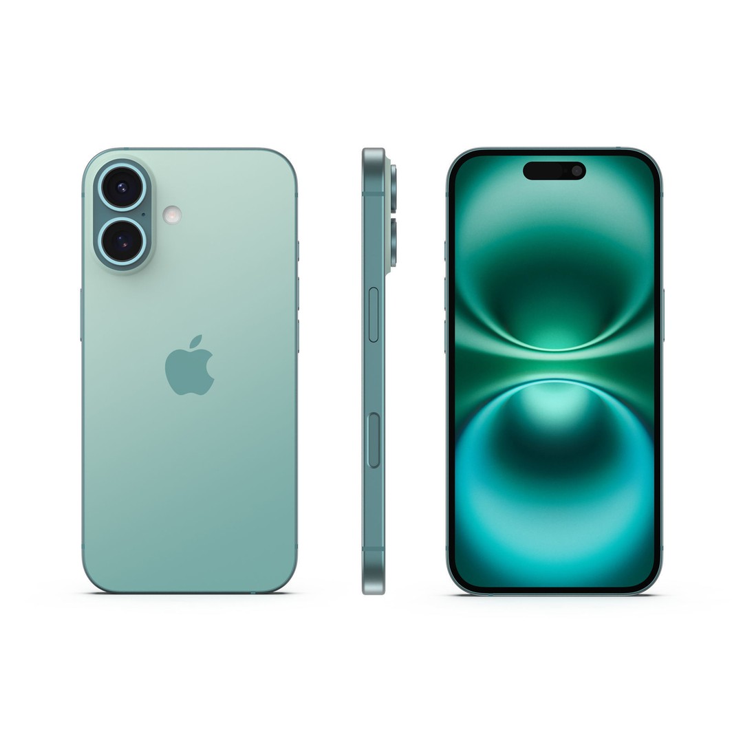 Apple iPhone 16 and 16 Plus 3D Model – Real World Scale, PBR Textures - View 5