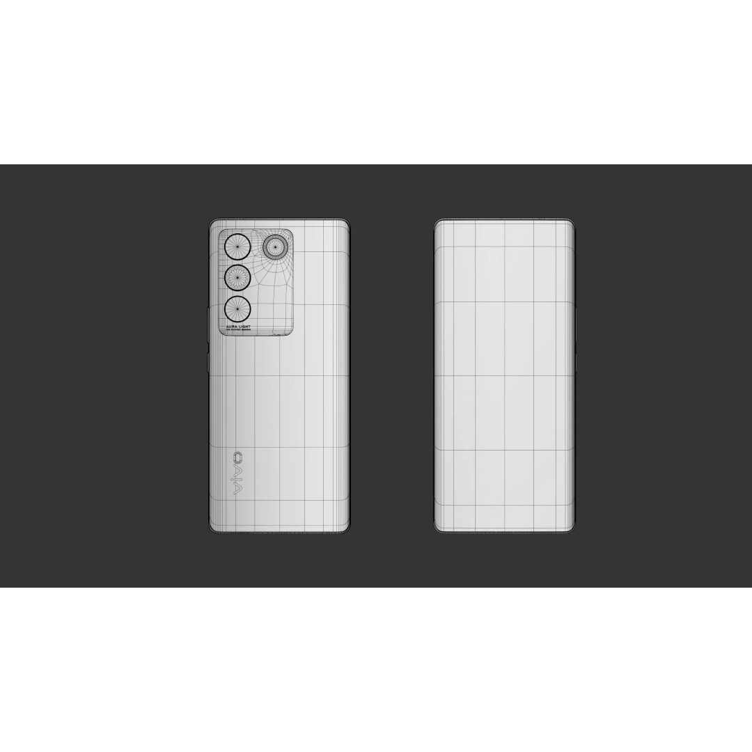 Vivo V27 Pro 3D Model – Low Poly Smartphone with PBR Textures, FBX - View 16