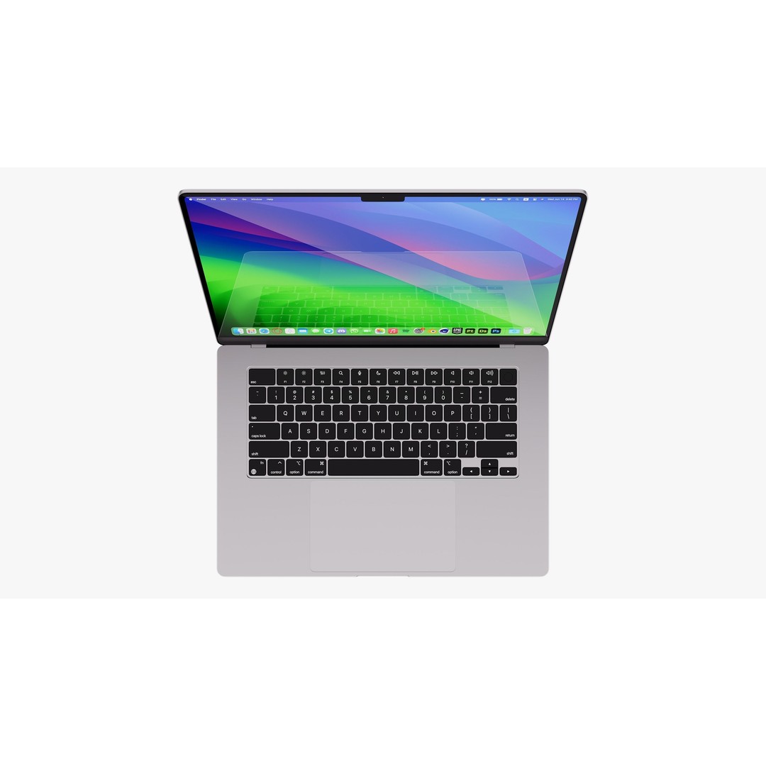 Apple MacBook Air 15 3D Model – High Poly PBR Laptop with Magic Mouse - View 15