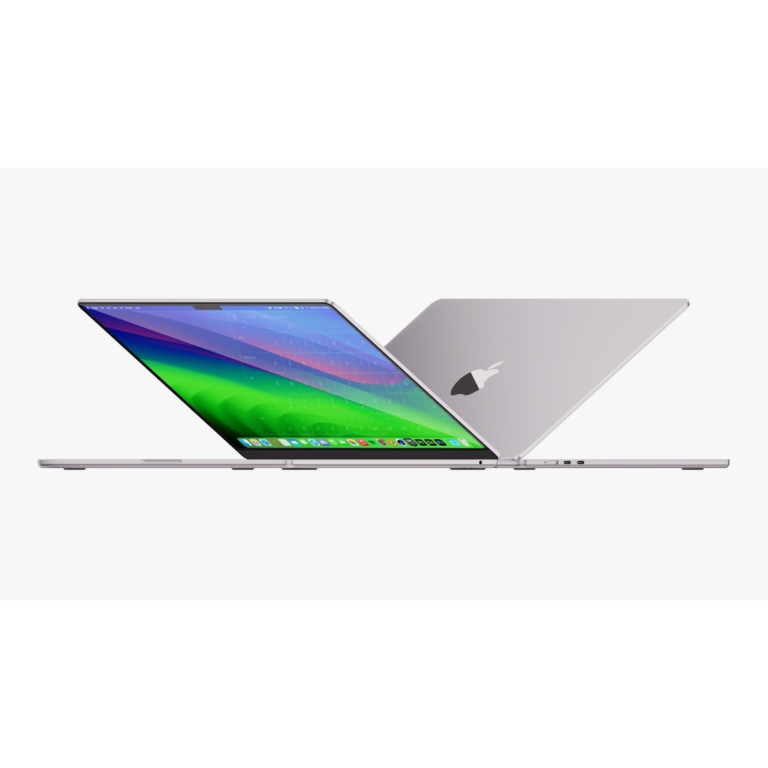 Apple MacBook Air 15 3D Model – High Poly PBR Laptop with Magic Mouse - View 5