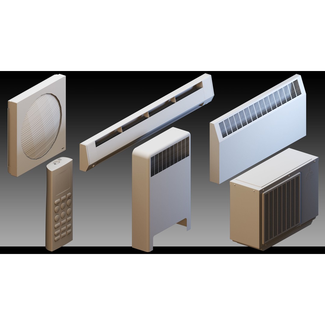 Industrial Air Conditioners 3D Model – High Detail Kitbash, FBX & OBJ - View 13