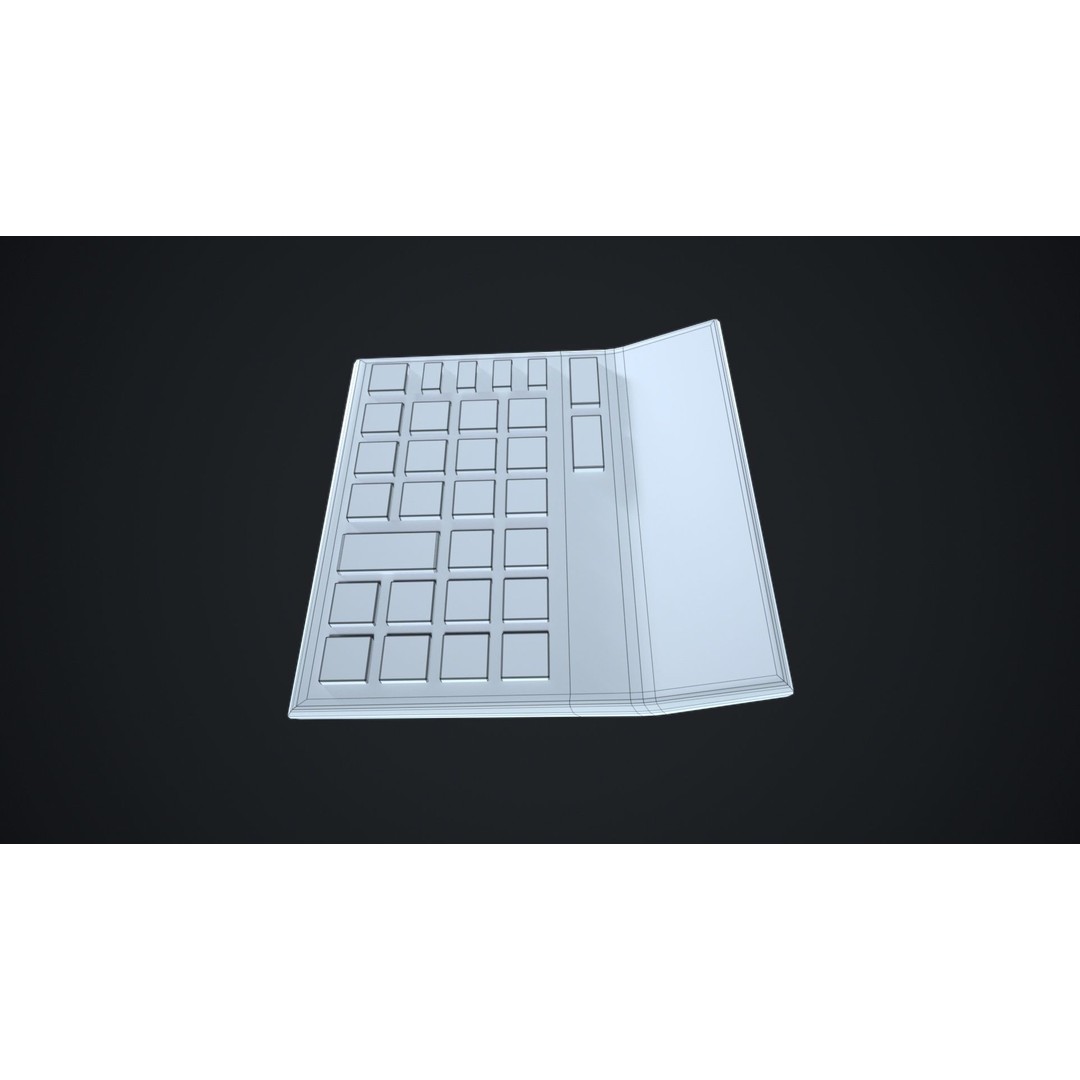 Calculator 3D Model – Low Poly Game Ready Asset, FBX, OBJ, Blender - View 12