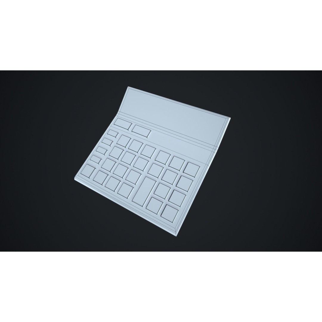 Calculator 3D Model – Low Poly Game Ready Asset, FBX, OBJ, Blender - View 8