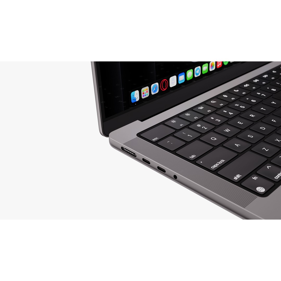 Apple MacBook Pro 14 ft 2023 3D Model – Detailed Computer Asset, PBR Textures - View 29