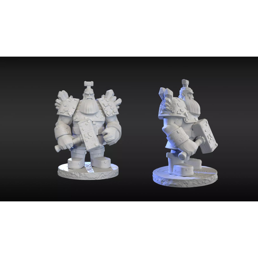 Dwarf 3D Model – Detailed Fantasy Character, Game Ready, FBX - View 4