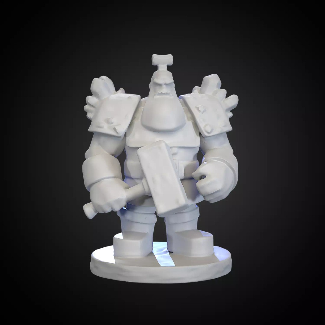 Dwarf 3D Model – Detailed Fantasy Character, Game Ready, FBX - View 5