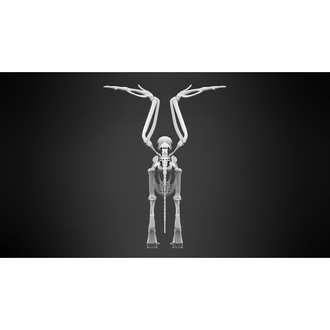 Griffin Skeleton 3D Model – High Poly Fantasy Character, Blender, FBX - View 10