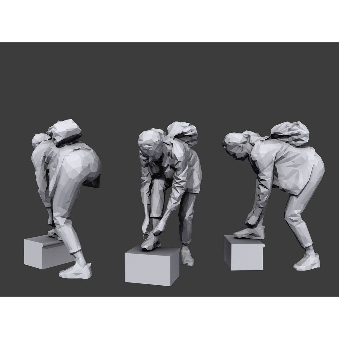 Casual Characters 3D Model – Low Poly Stylized People Pack, FBX - View 7