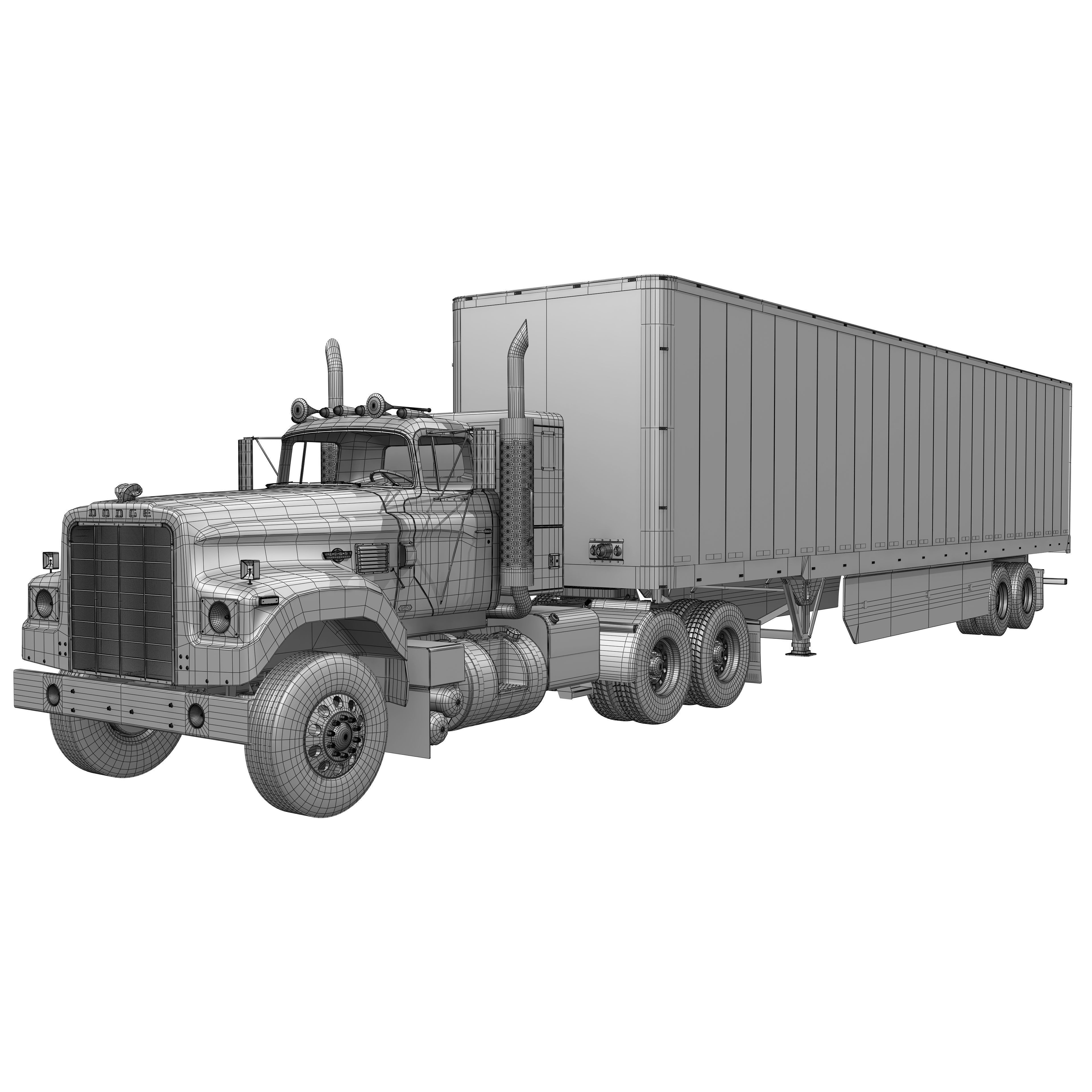 Dodge CNT 950 Big Horn 1973-1975 - High-Poly 3D Model - View 28