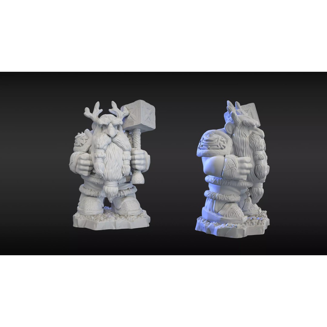 Dwarf 3D Model – High Poly & Low Poly Game Ready Character, FBX