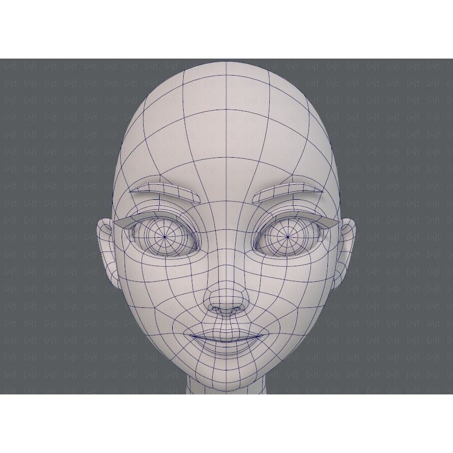 Base Mesh Woman 3D Model – Low Poly Cartoon Character for Animation - View 36
