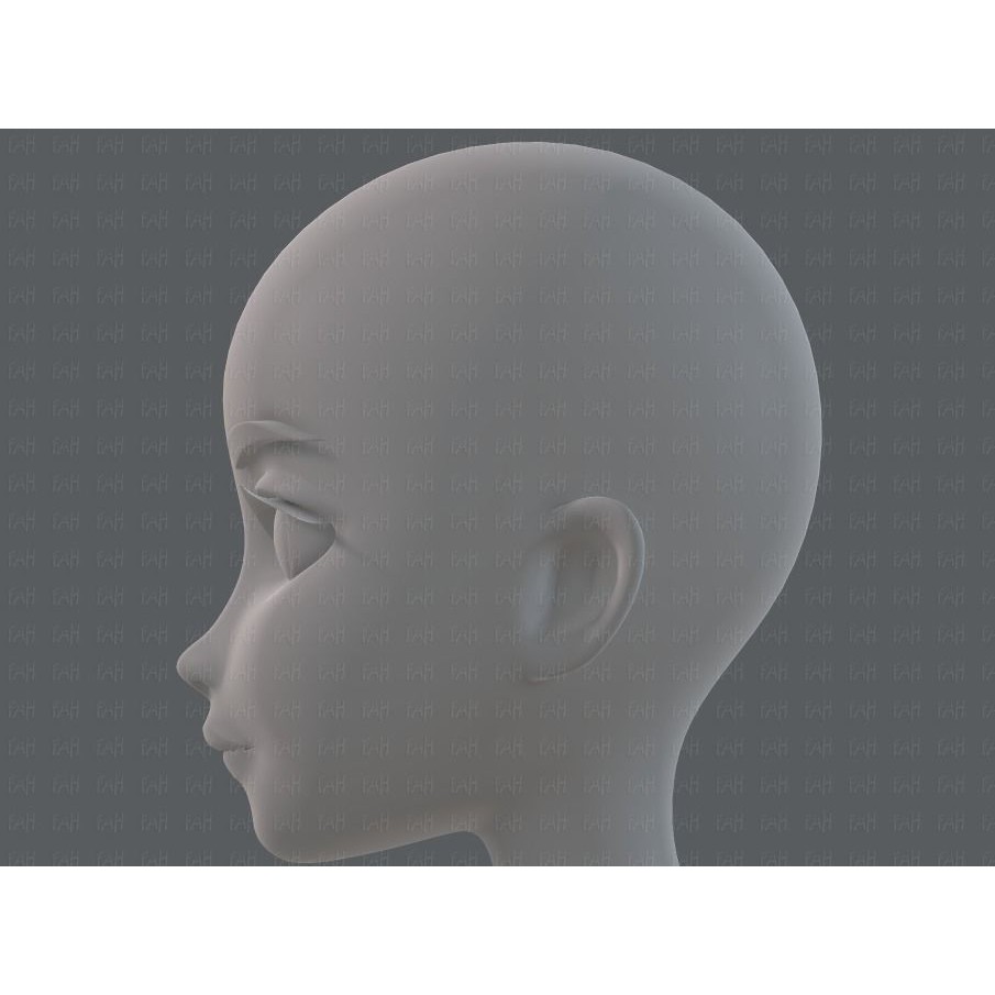 Base Mesh Woman 3D Model – Low Poly Cartoon Character for Animation - View 41