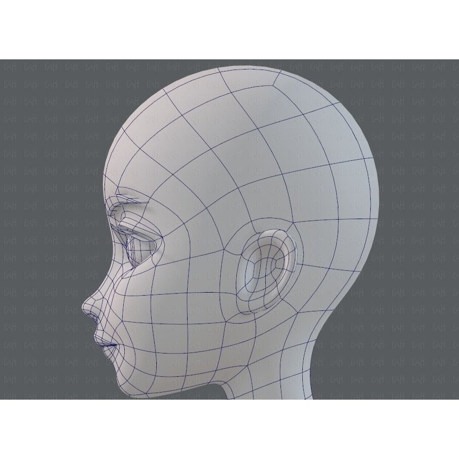 Base Mesh Woman 3D Model – Low Poly Cartoon Character for Animation - View 42