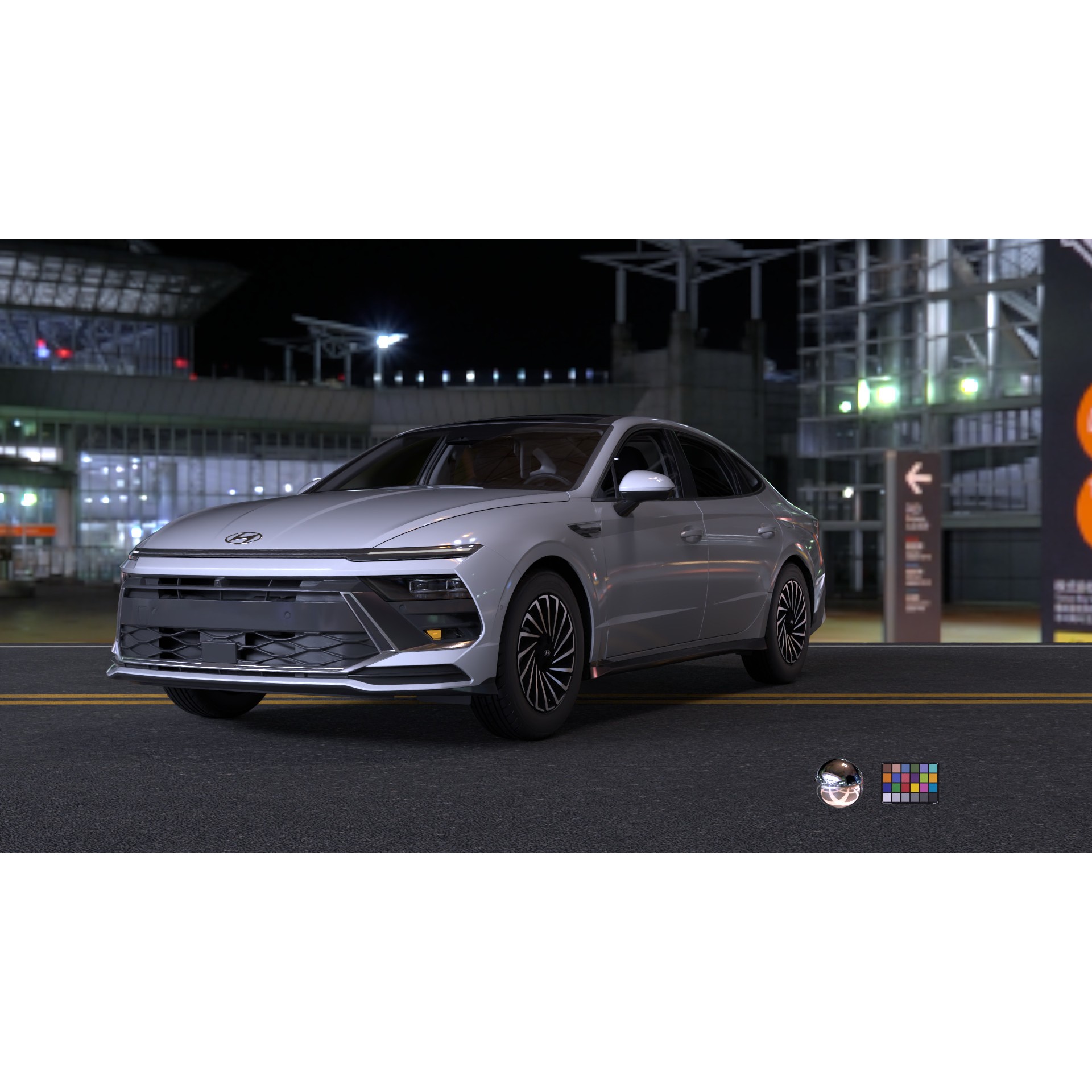 Hyundai Sonata 2024 - Game-Ready 3D Model - View 10