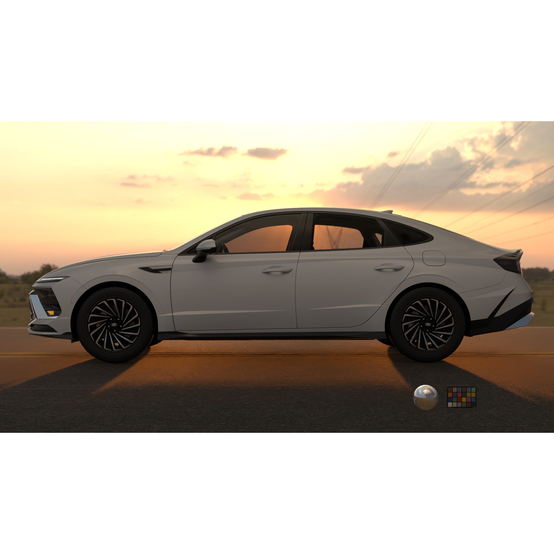 Hyundai Sonata 2024 - Game-Ready 3D Model - View 15