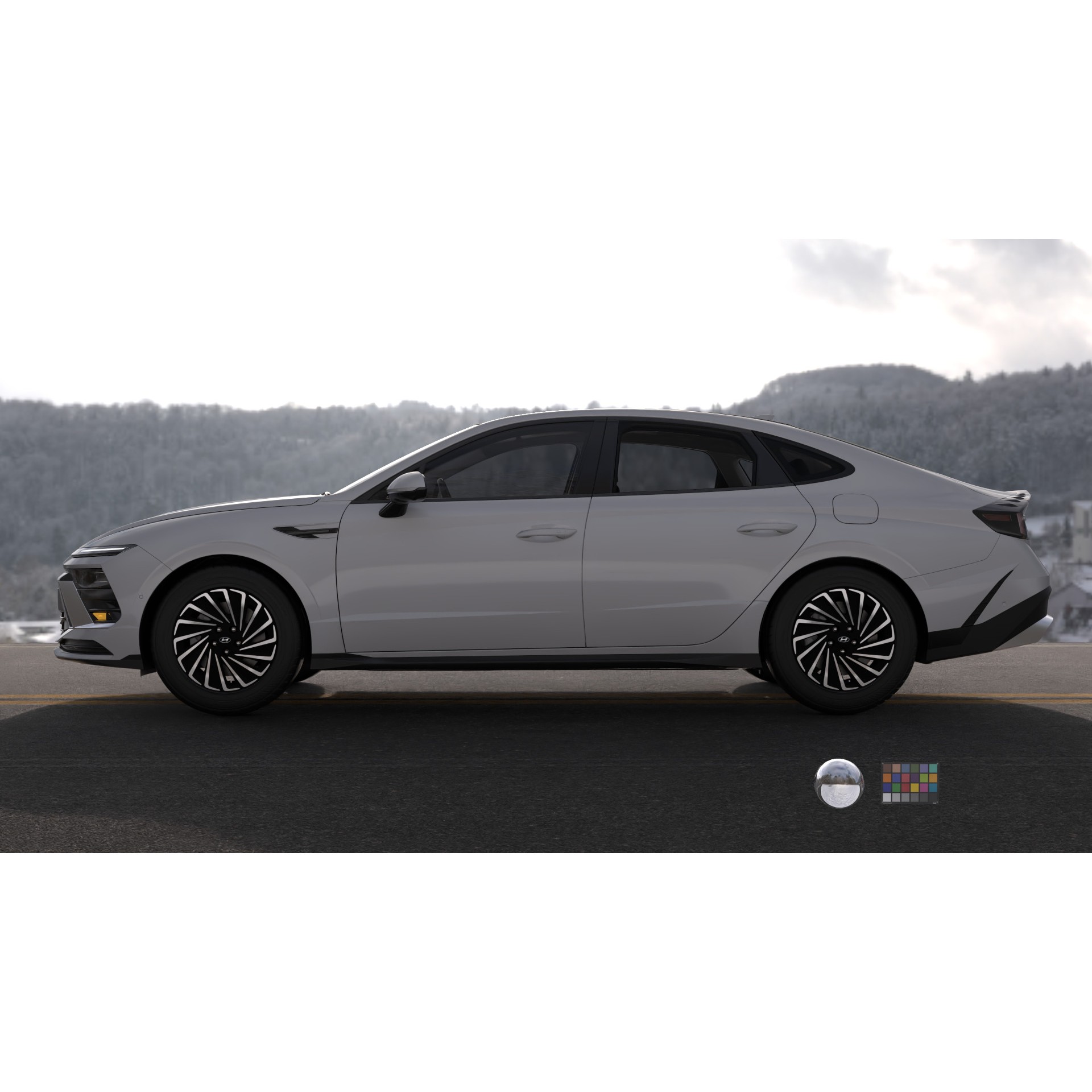 Hyundai Sonata 2024 - Game-Ready 3D Model - View 17