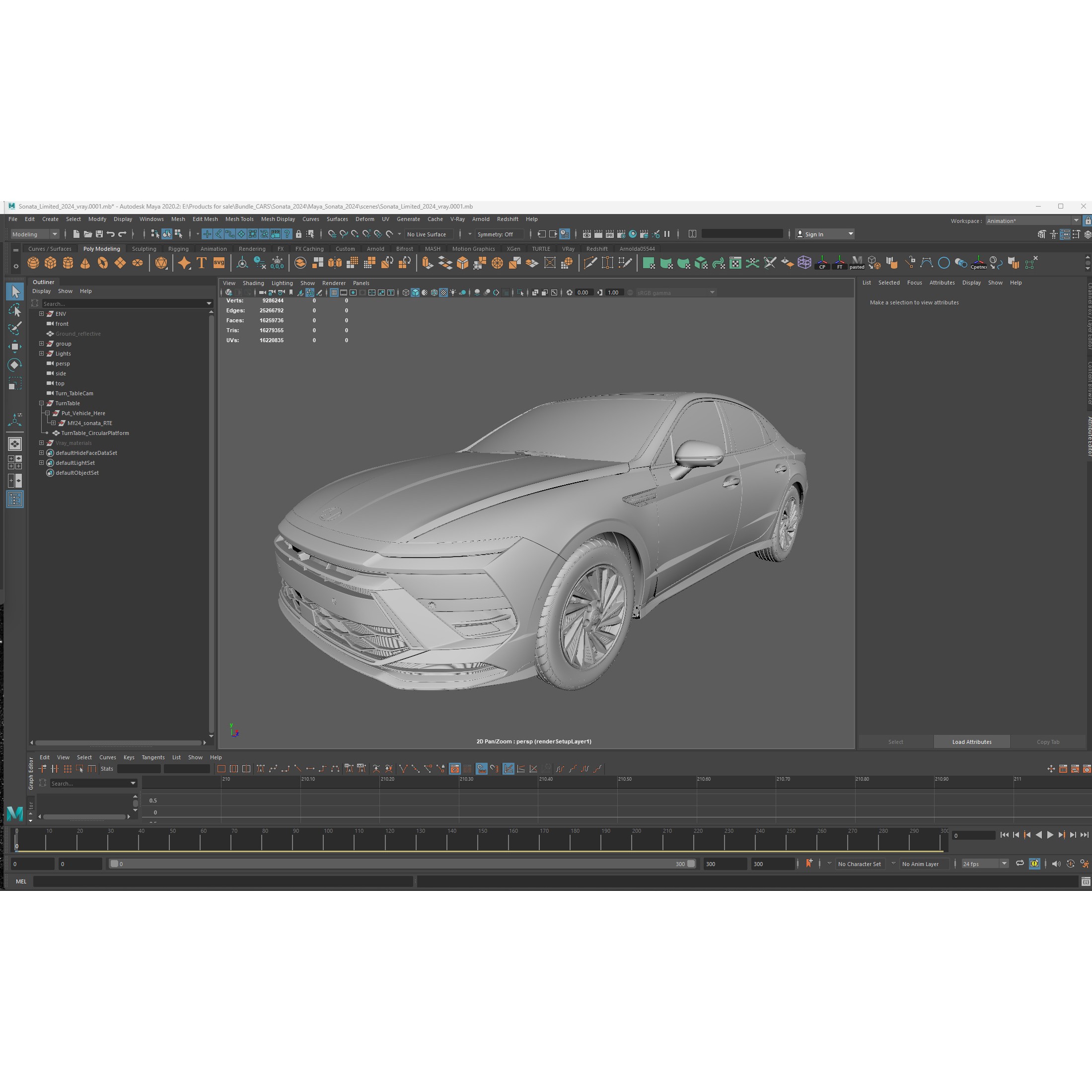 Hyundai Sonata 2024 - Game-Ready 3D Model - View 23