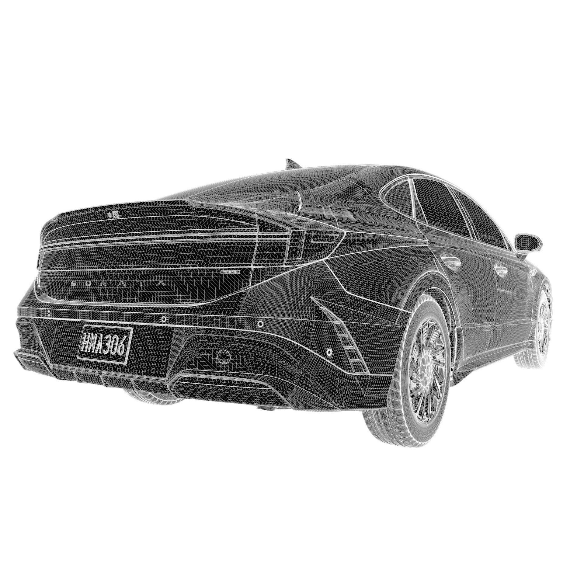 Hyundai Sonata 2024 - Game-Ready 3D Model - View 26