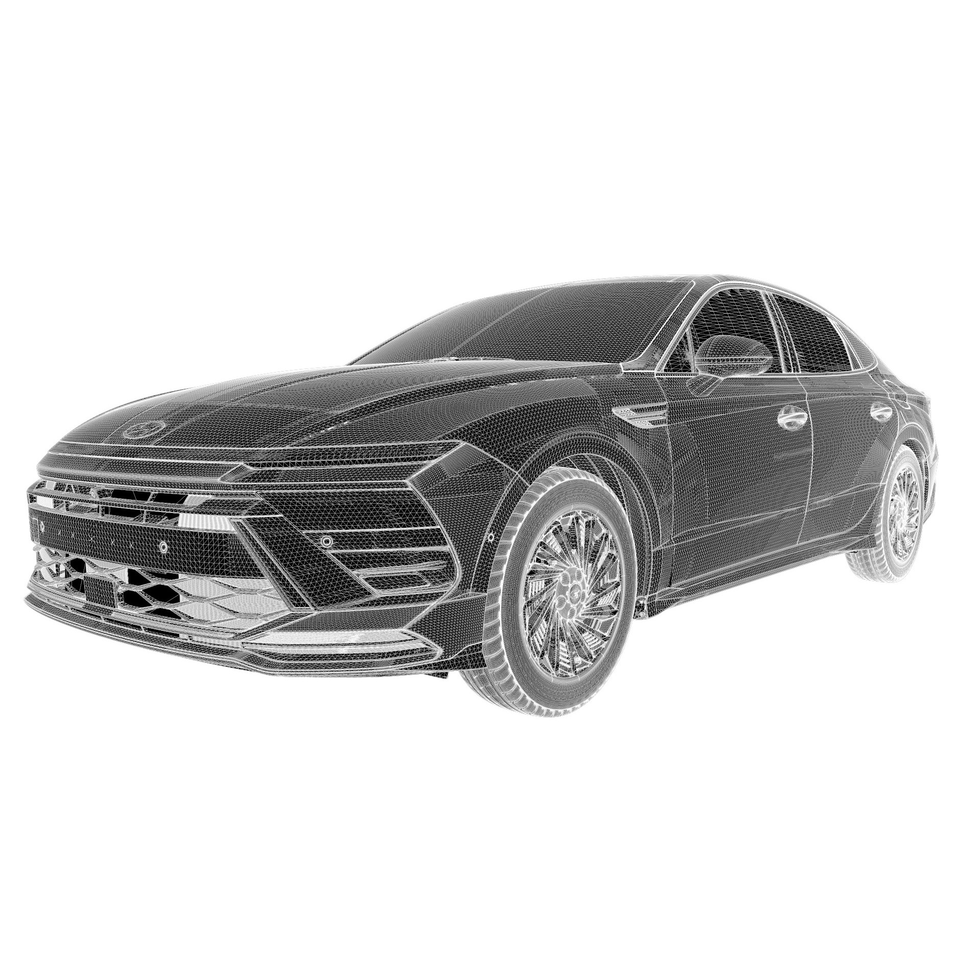 Hyundai Sonata 2024 - Game-Ready 3D Model - View 27