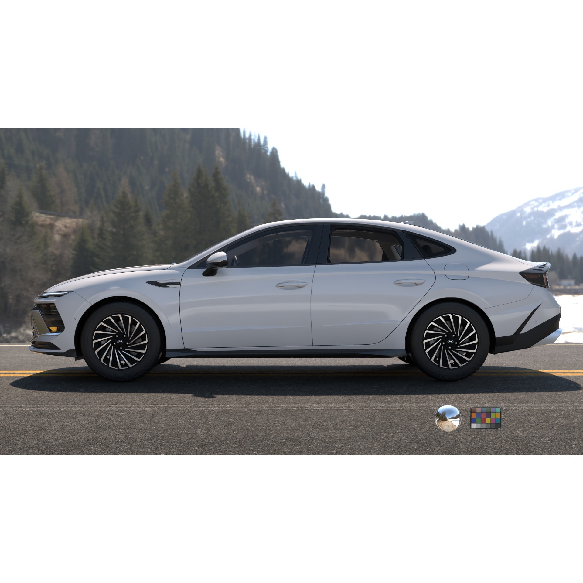 Hyundai Sonata 2024 - Game-Ready 3D Model - View 5