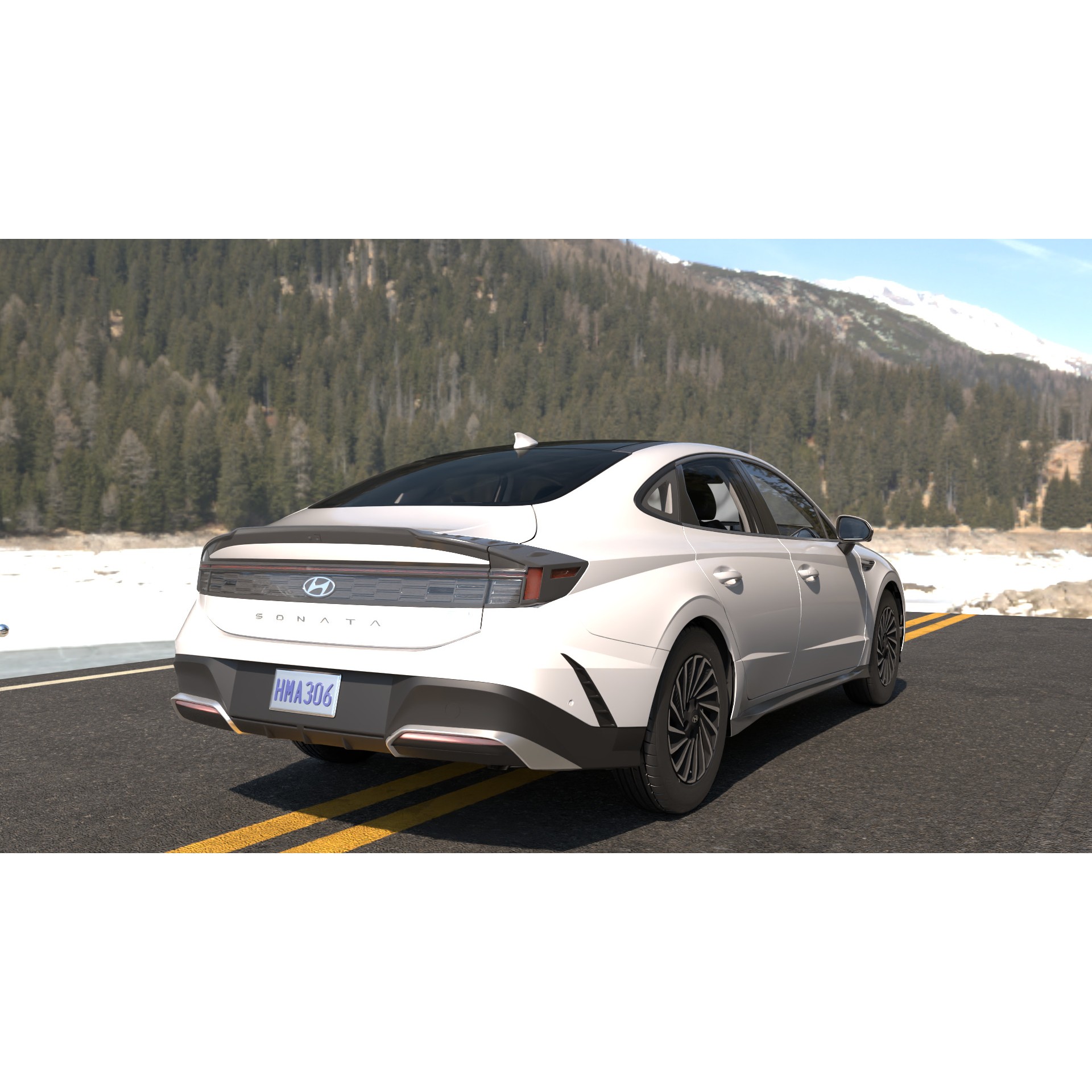 Hyundai Sonata 2024 - Game-Ready 3D Model - View 7