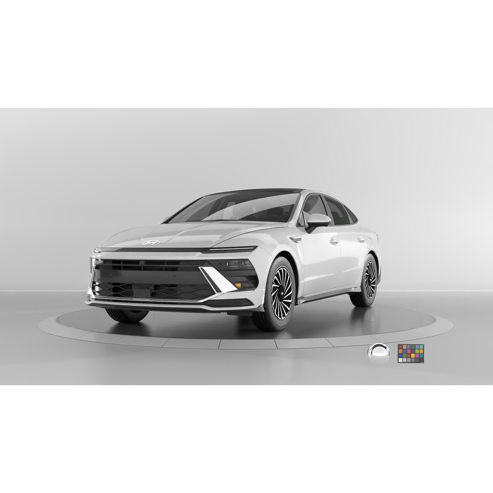 Hyundai Sonata 2024 - Game-Ready 3D Model - View 9