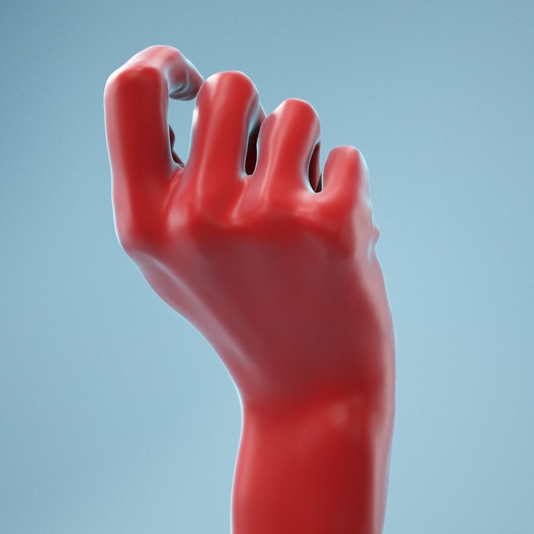 Relaxed Fist 3D Model – High Poly Realistic Hand, FBX, OBJ - View 9