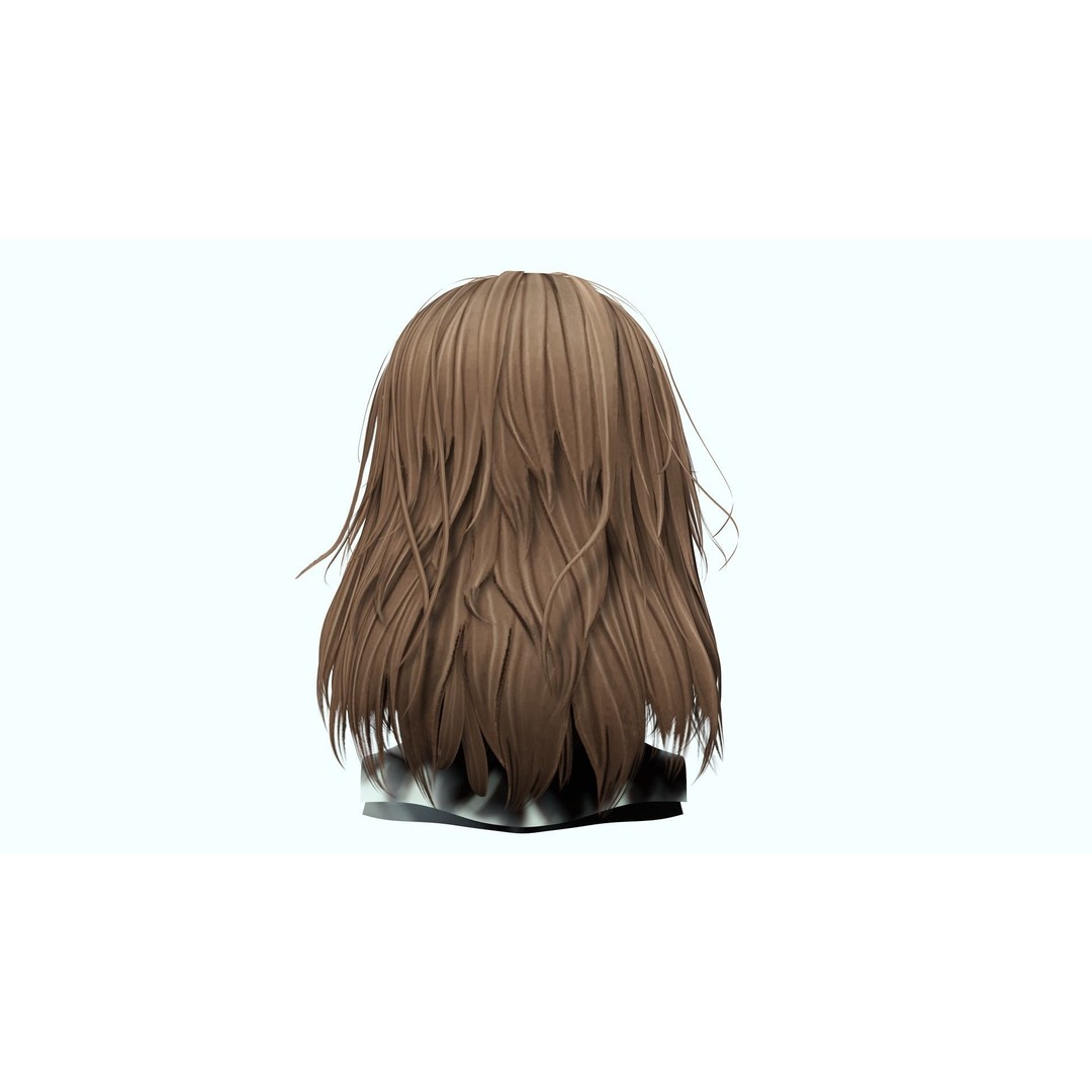 Female Short Hair 3D Model – Low Poly Customizable Game Asset, FBX - View 8