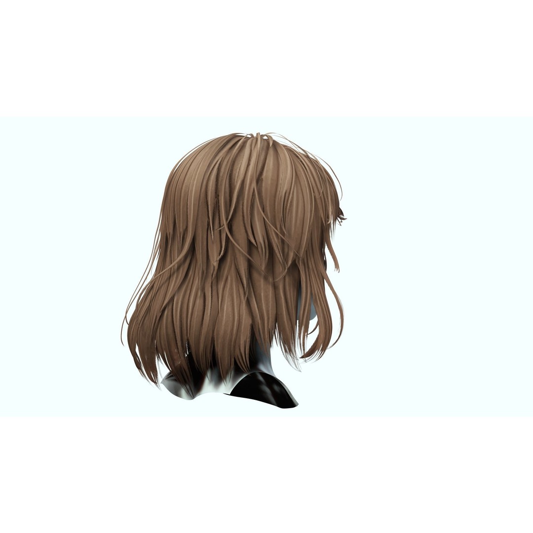 Female Short Hair 3D Model – Low Poly Customizable Game Asset, FBX - View 9