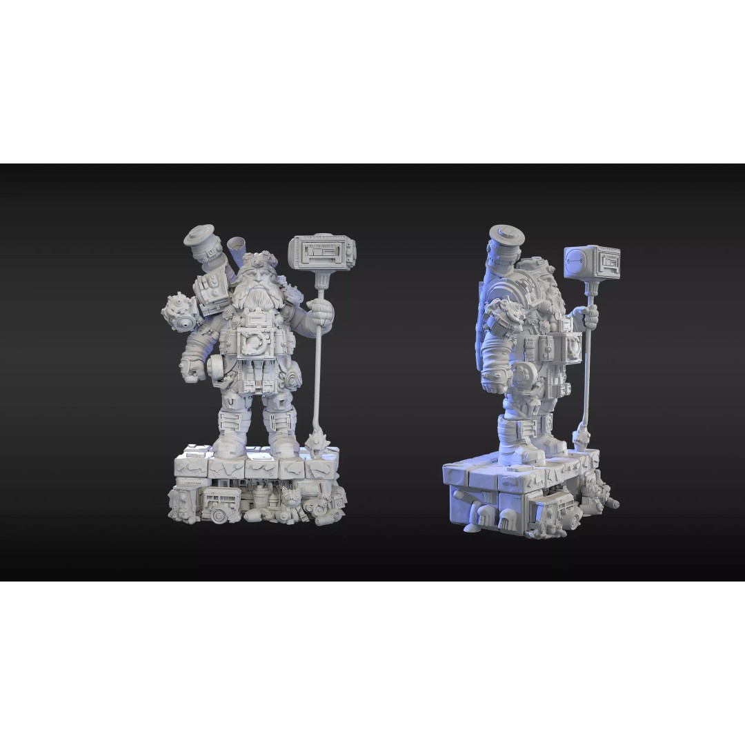 Dwarf 3D Model – High Poly & Low Poly Game Ready Character, FBX