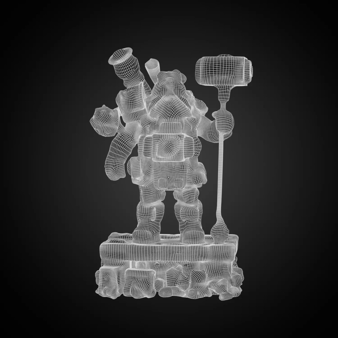 Dwarf 3D Model – High Poly & Low Poly Game Ready Character, FBX - View 6