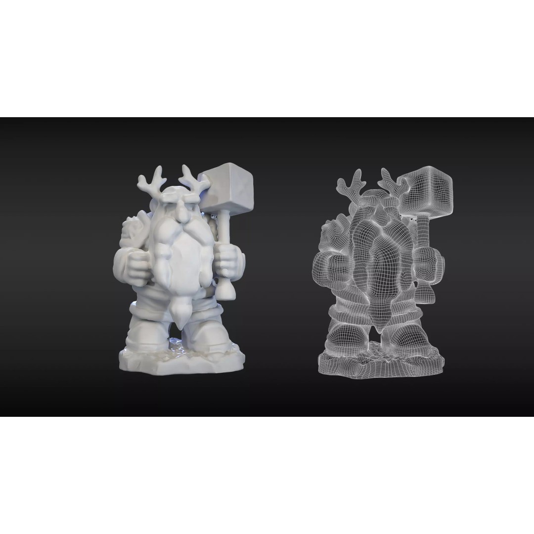 Dwarf 3D Model – Detailed Character for Game and 3D Printing, FBX