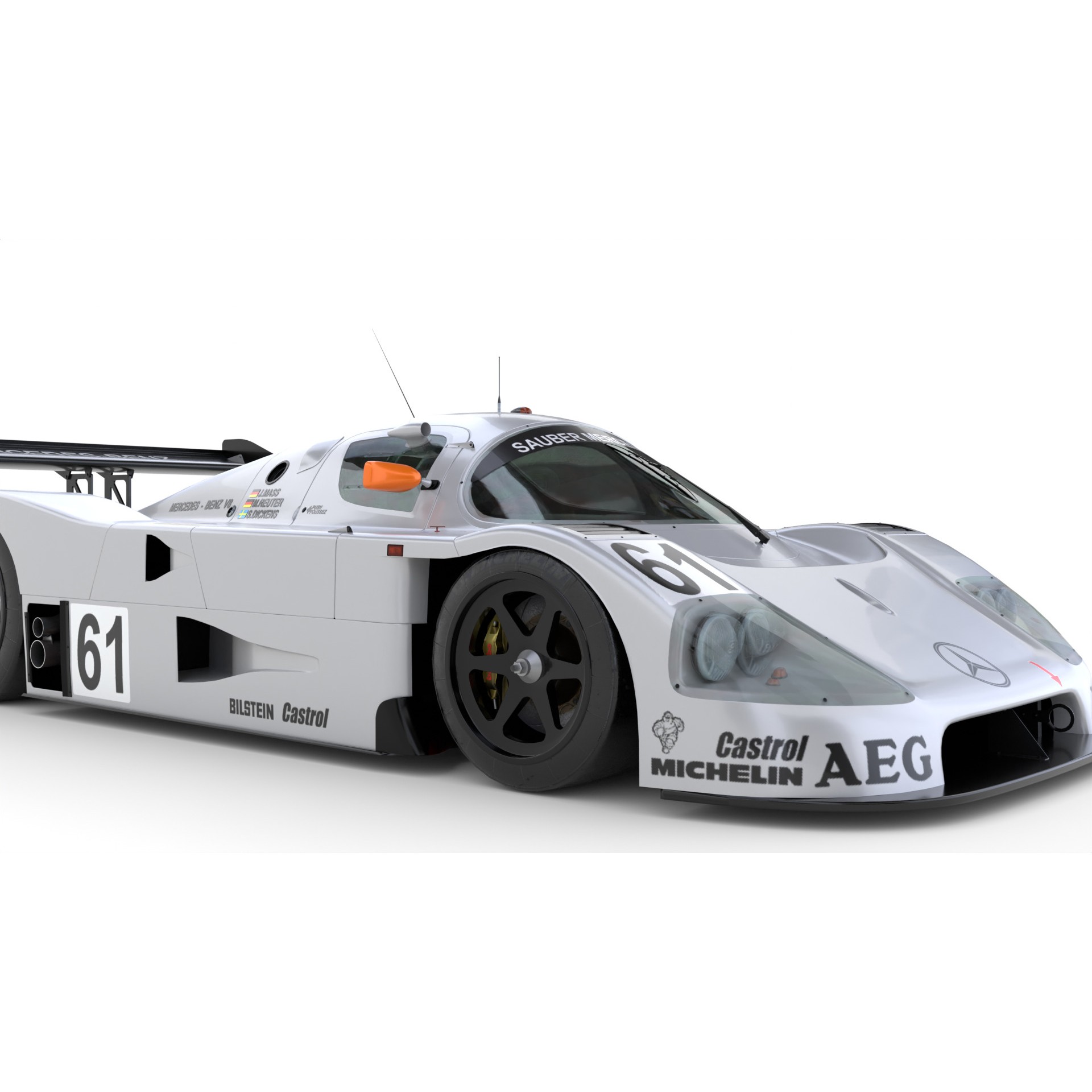 Mercedes C9 1989 Le Mans Winner - Game-Ready 3D Model