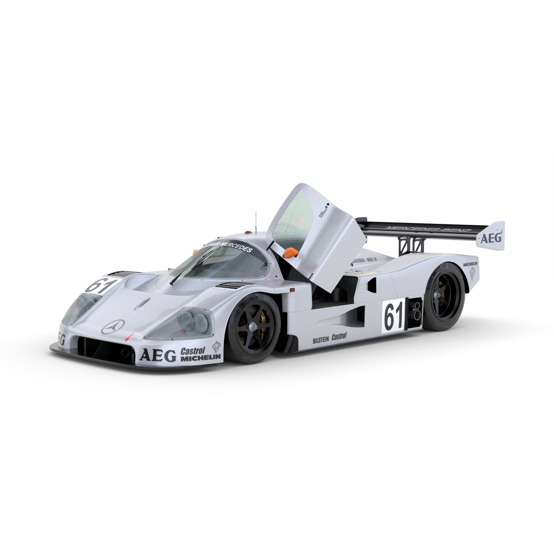 Mercedes C9 1989 Le Mans Winner - Game-Ready 3D Model - View 10