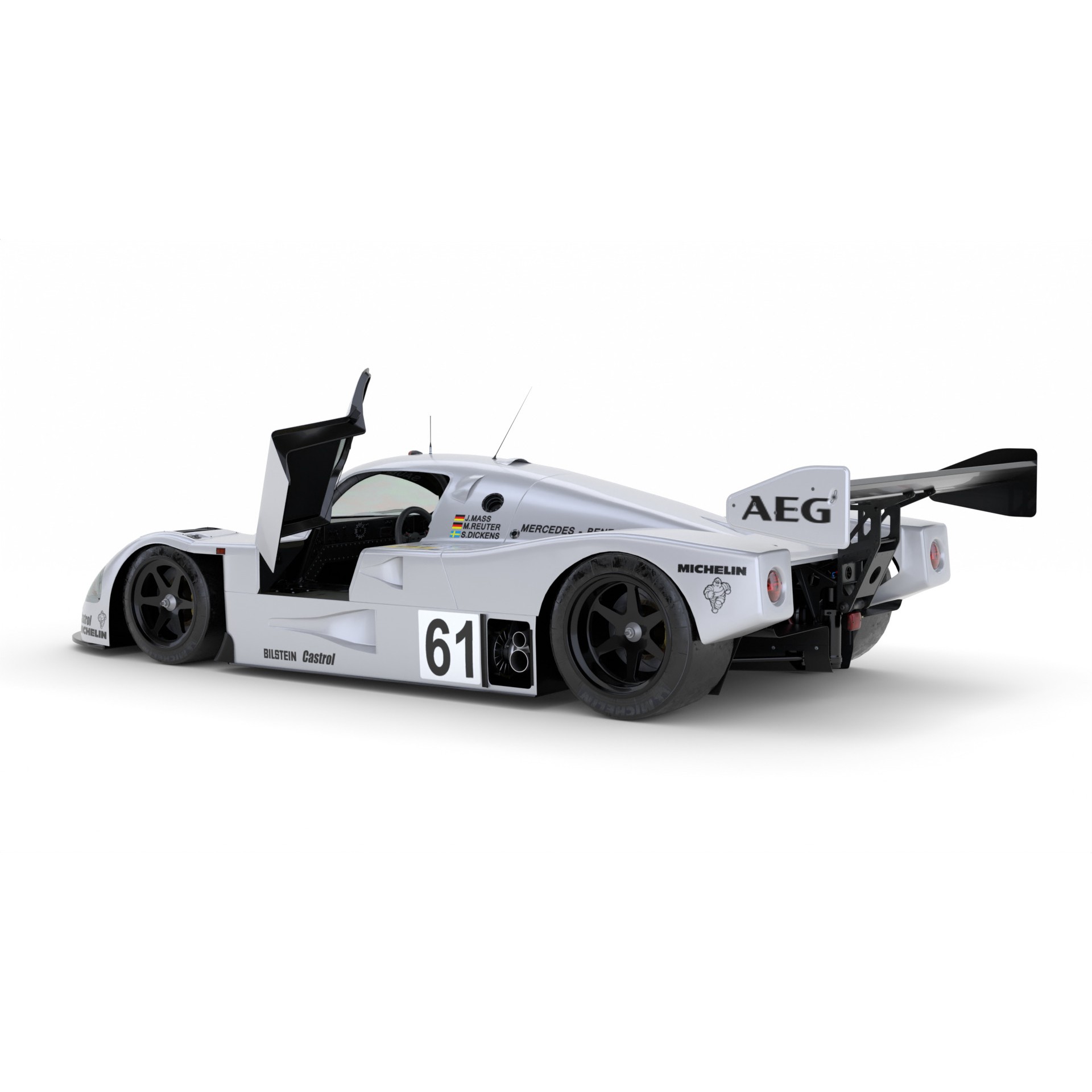 Mercedes C9 1989 Le Mans Winner - Game-Ready 3D Model - View 11