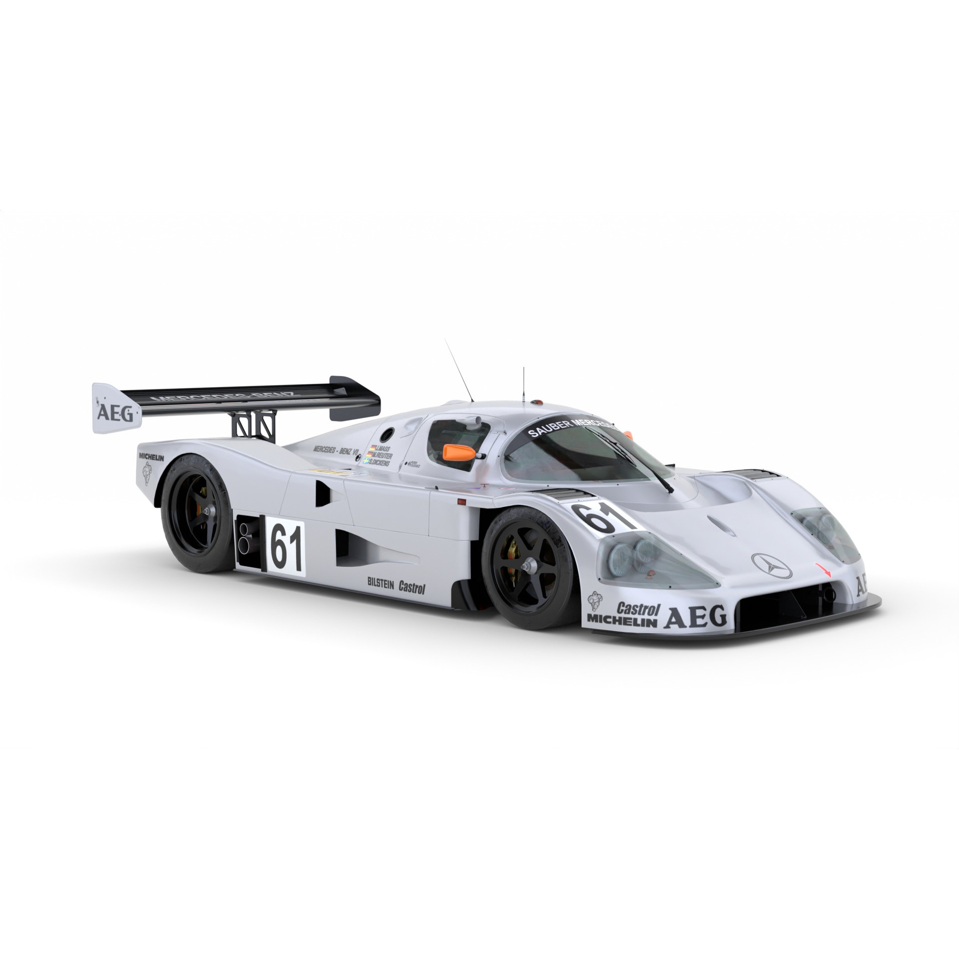 Mercedes C9 1989 Le Mans Winner - Game-Ready 3D Model - View 12