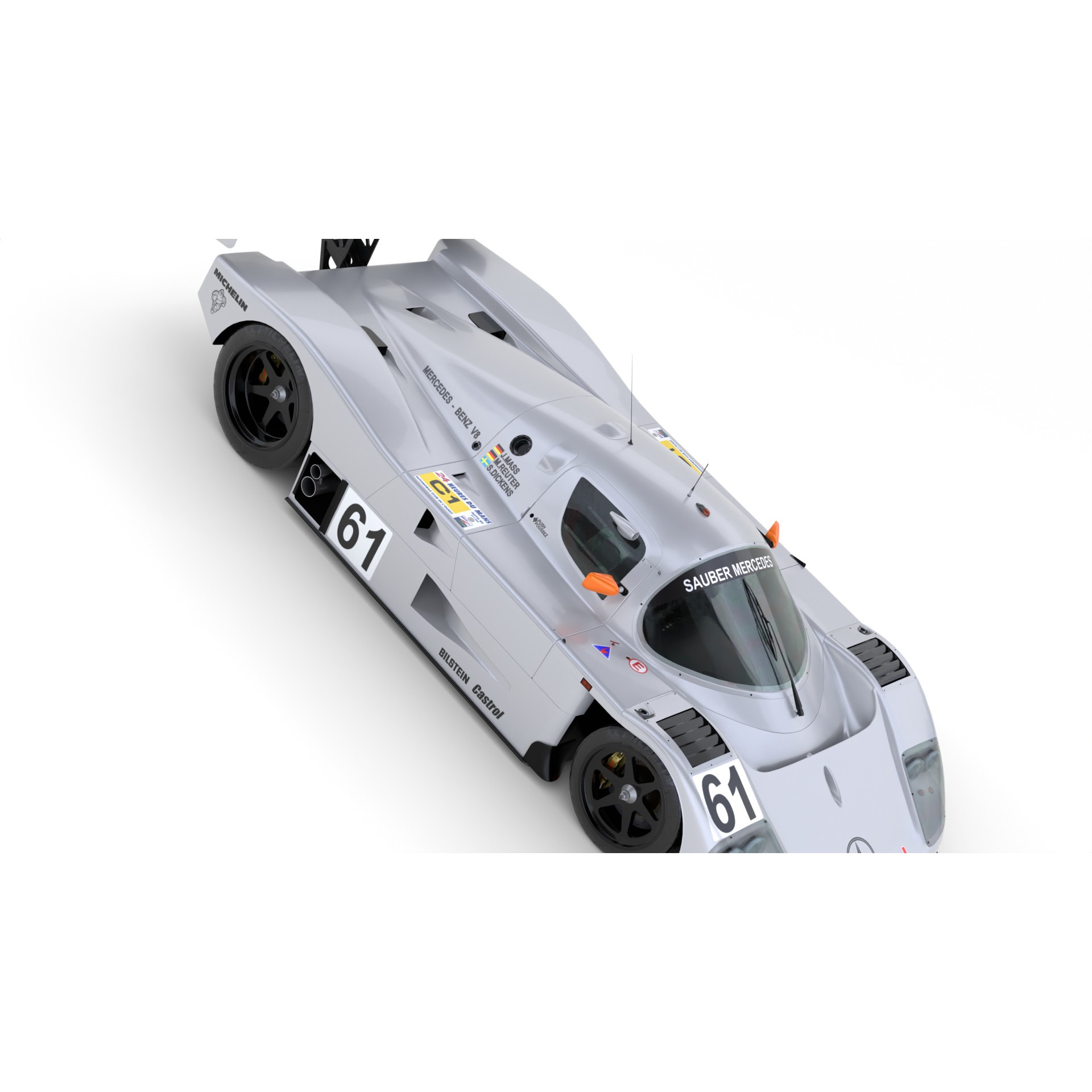 Mercedes C9 1989 Le Mans Winner - Game-Ready 3D Model - View 14