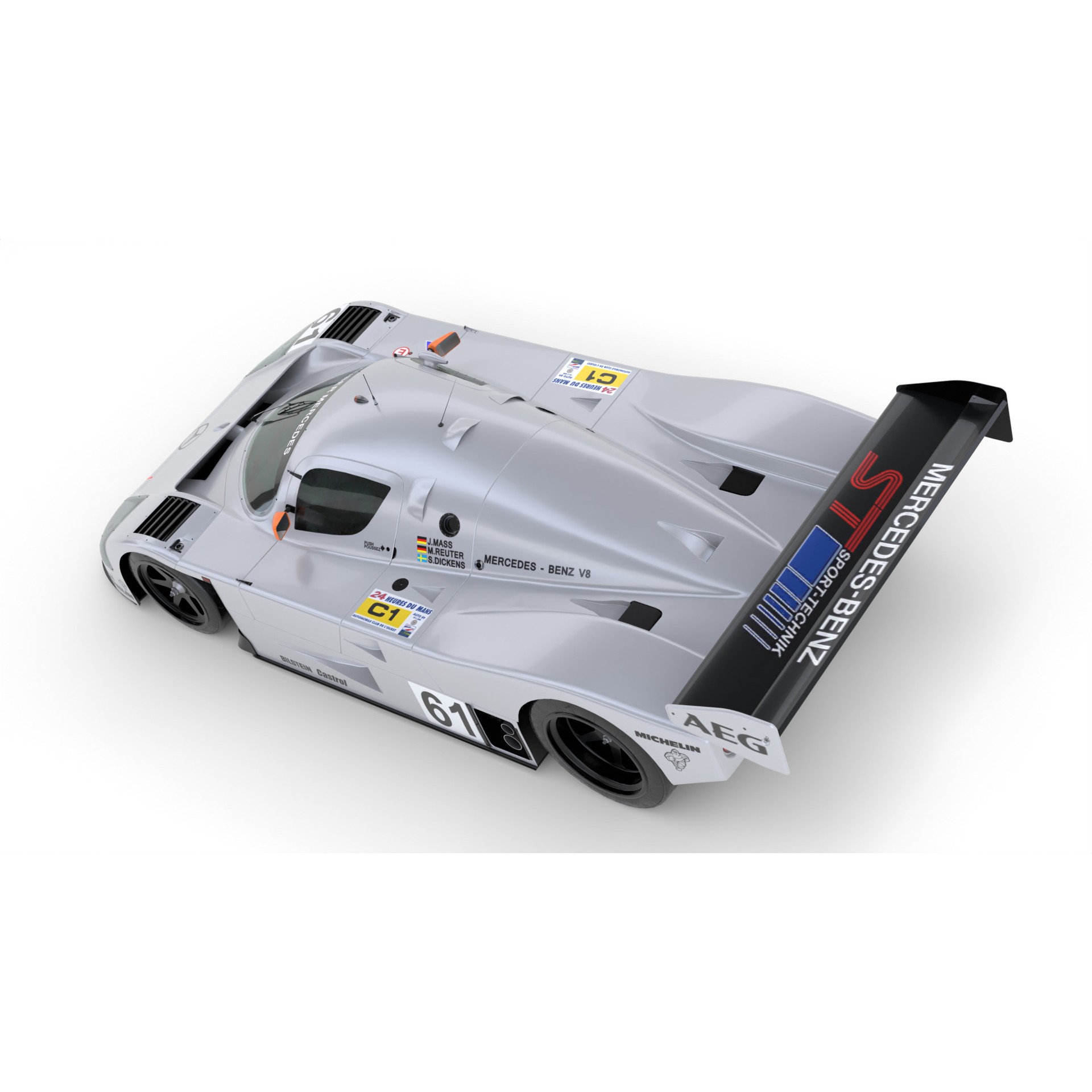 Mercedes C9 1989 Le Mans Winner - Game-Ready 3D Model - View 15