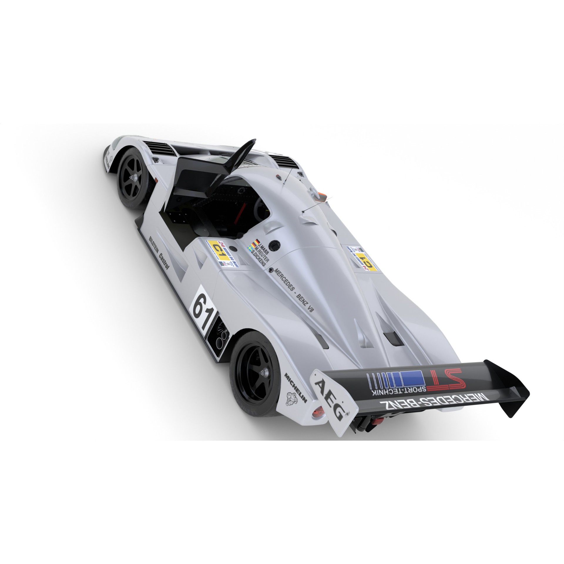 Mercedes C9 1989 Le Mans Winner - Game-Ready 3D Model - View 16