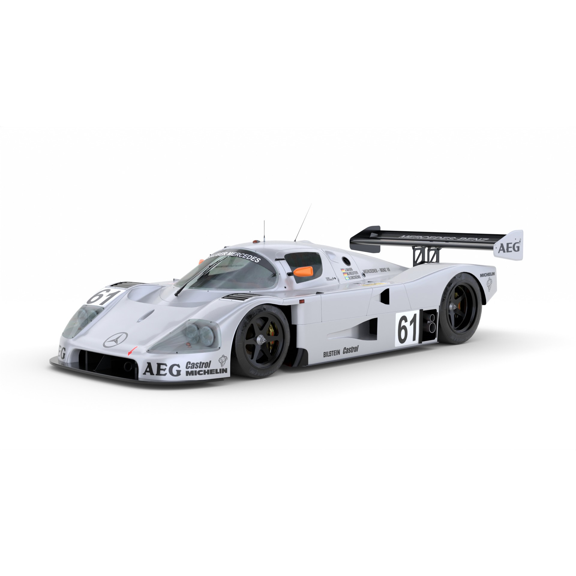 Mercedes C9 1989 Le Mans Winner - Game-Ready 3D Model - View 4