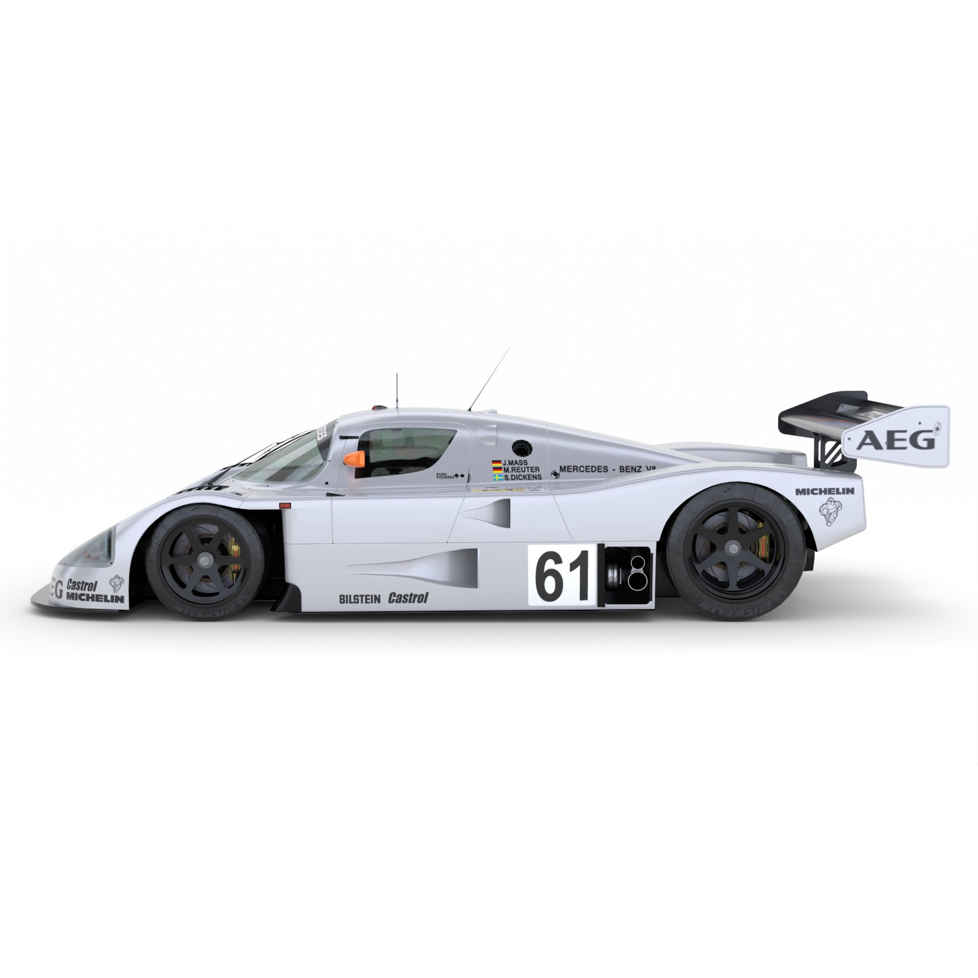 Mercedes C9 1989 Le Mans Winner - Game-Ready 3D Model - View 5