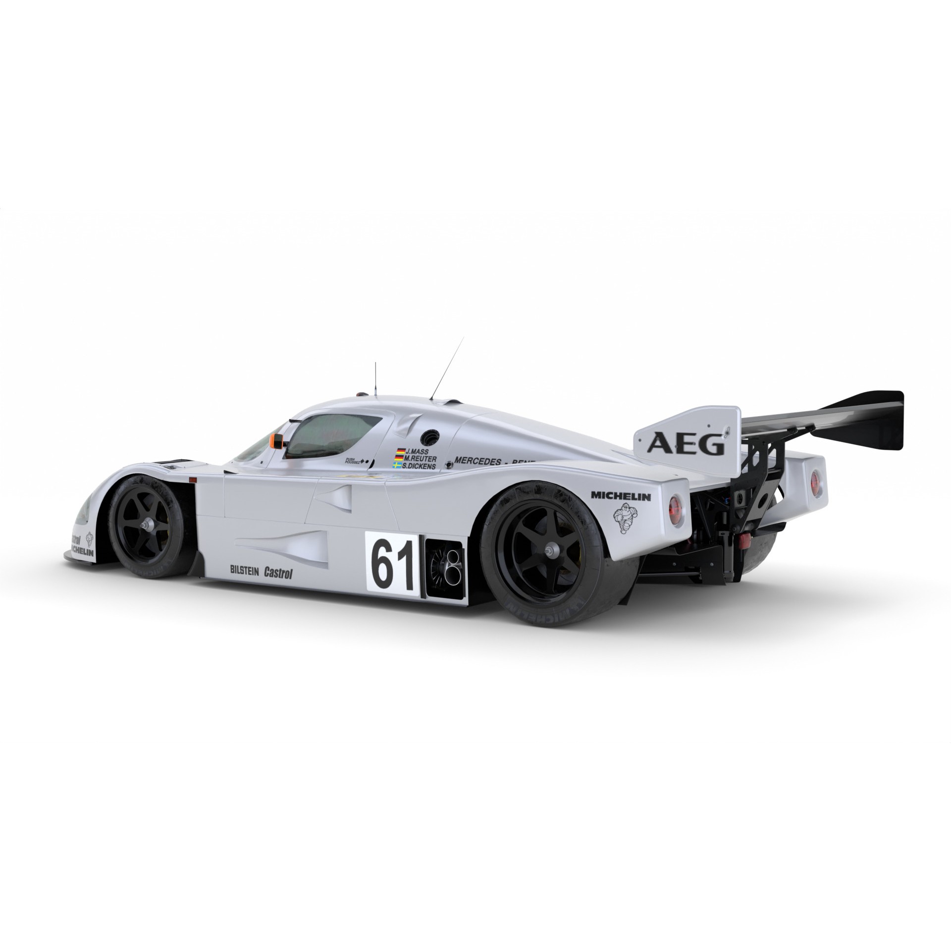 Mercedes C9 1989 Le Mans Winner - Game-Ready 3D Model - View 8